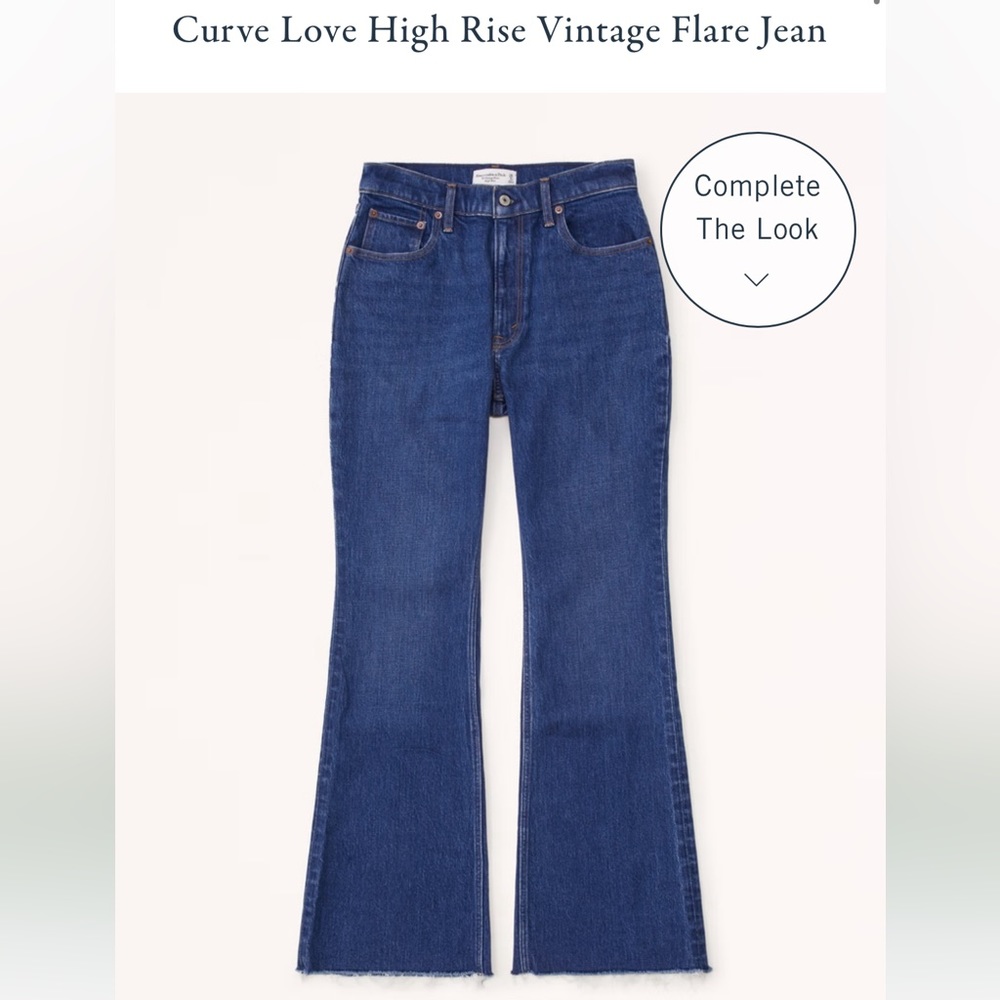Abercrombie & Fitch- Curve Love High Rise Vintage Flare Jean- Size 33/16 Short